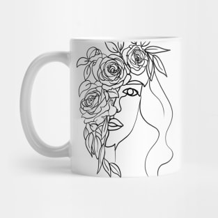 Women in floral Bouquets Mug